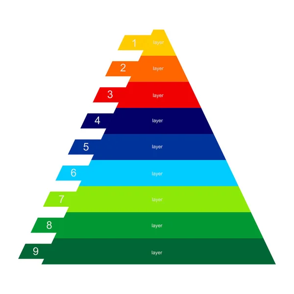 Conception Graphiques Pour Les Présentations Entreprise Neuf Niveaux — Image vectorielle