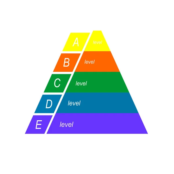 Conception Graphiques Pour Les Présentations Commerciales Cinq Niveaux — Image vectorielle