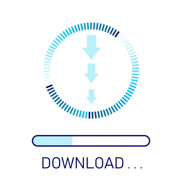 Плоская Иконка Скачивания Векторная Графика — стоковый вектор