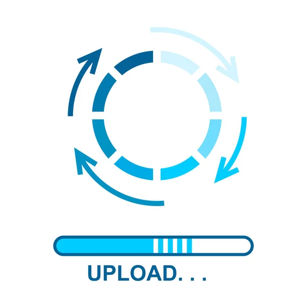 Ícone Plano Para Upload Ilustração Gráfica Vetorial — Vetor de Stock