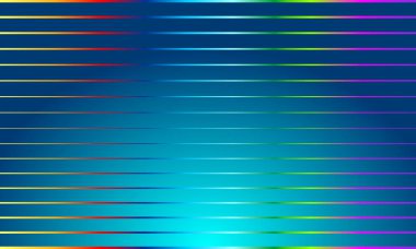 Soyut Mavi vektör arka plan gökkuşağı renklerinin yatay çizgili. 