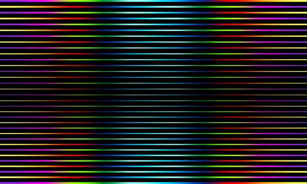Abstract Dark Vector Background Horizontal Stripes Rainbow Colors — Stock Vector