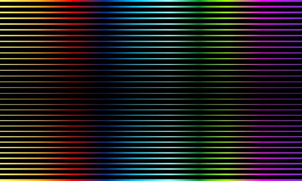 Abstracte Donkere Vector Achtergrond Met Horizontale Strepen Van Regenboogkleuren — Stockvector