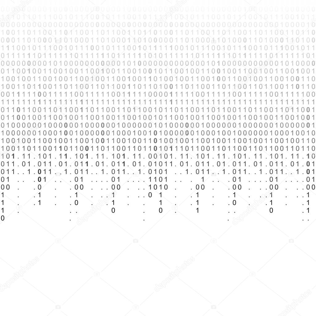 Falling binary code background. Digital technology wallpaper. Vector graphic illustration.