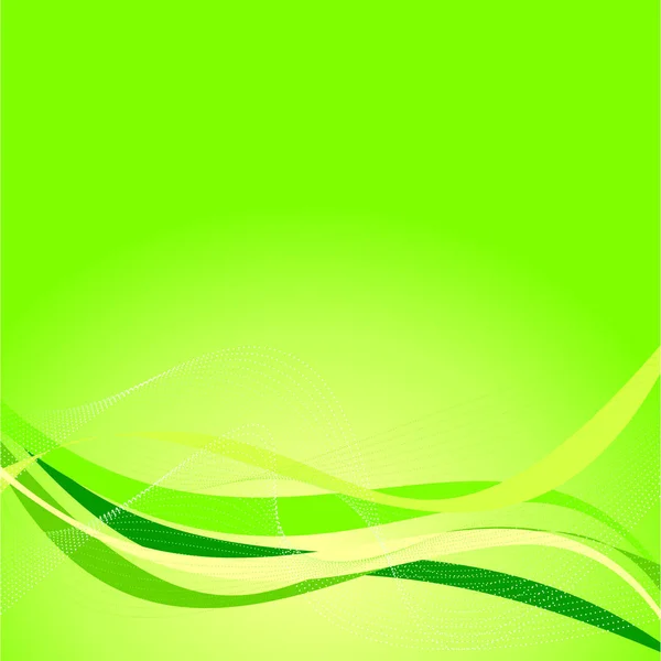 Абстрактна Екологічна Хвиля Зеленому Тлі Векторна Графічна Ілюстрація — стоковий вектор