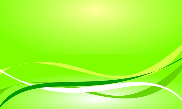 抽象生态波浪在绿色背景 向量图表例证 — 图库矢量图片