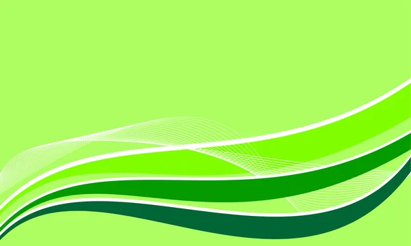 Onde Écologique Abstraite Sur Fond Vert Illustration Graphique Vectorielle — Image vectorielle