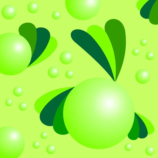 Vector Moderne Abstracte Eco Achtergrond Met Groene Bladeren Vormen Ecologie — Stockvector