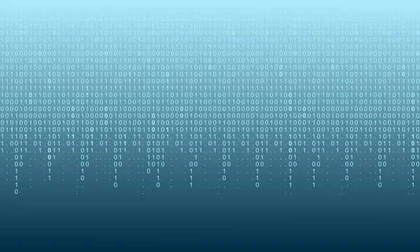 Falling Binary Code Background Digital Technology Wallpaper Vector Graphic Illustration — Stock Vector