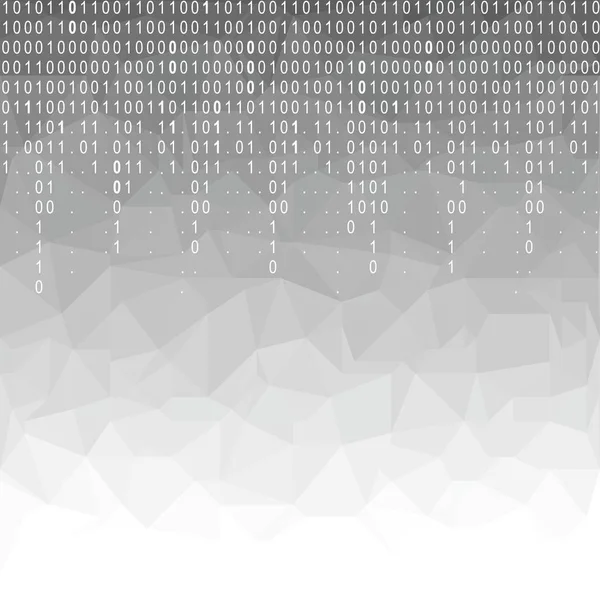Dijital teknoloji Çokgen düşen ikili kod ile duvar kağıdı. Arka plan üçgen oluşur. Vektör grafik illüstrasyon.