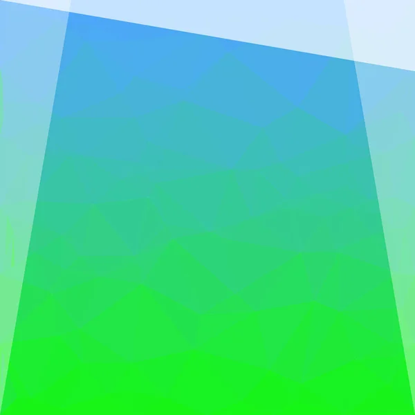Fondo Abstracto Polígono Verde Azul Cielo Plantilla Patrón Low Poly — Vector de stock