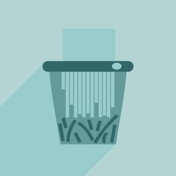 Papelera Reciclaje Para Basura Basura Icono Plano Vectorial Para Web — Vector de stock