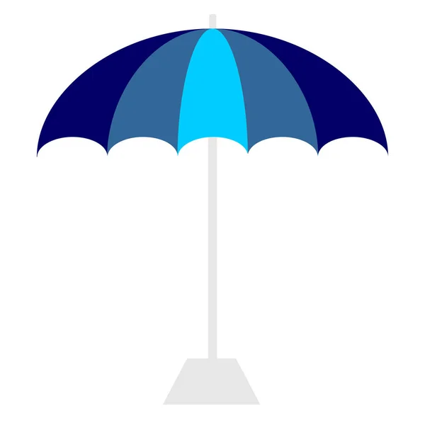 Beach Umbrella Sunshade Stand Vector Graphic Illustration Flat Design — Stock Vector