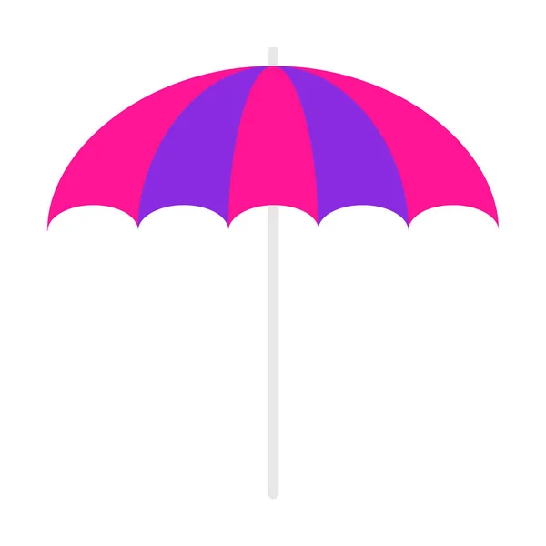 Beach Umbrella Sunshade Stand Vector Graphic Illustration Flat Design — Stock Vector