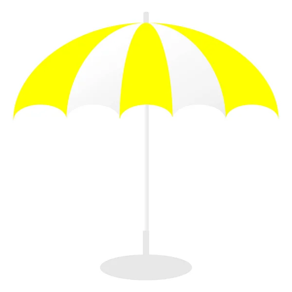 Beach Umbrella Sunshade Stand Vector Graphic Illustration Flat Design — Stock Vector
