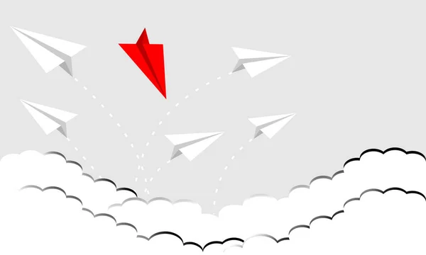 Changer Direction Illustration Vectorielle Arrière Plan Entreprise Avion Change Direction — Image vectorielle