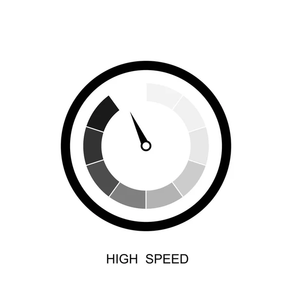 Speedometer Rating Meter Signs Infographic Gauge Element High Speed Display — Stock Vector