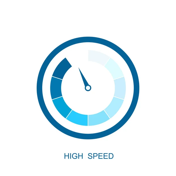 Snelheidsmeter Rating Teller Tekenen Infographic Gauge Element Hoge Snelheid Weer — Stockvector