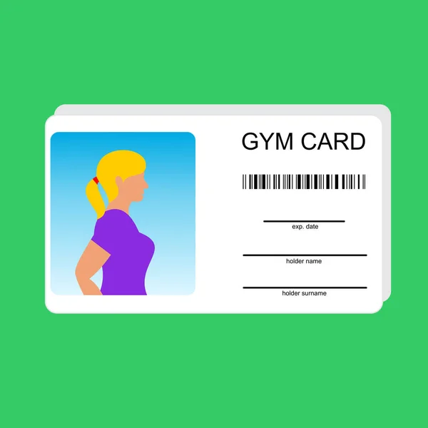 Modèle Vectoriel Pour Carte Gymnase Document Identité Pour Club Fitness — Image vectorielle