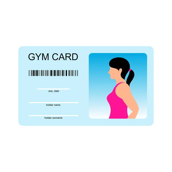 Modèle Vectoriel Pour Carte Gymnase Document Identité Pour Club Fitness — Image vectorielle