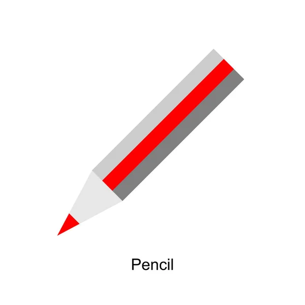 Ceruza Ikonra Vektorgrafikus Illusztráció Síktervezés — Stock Vector