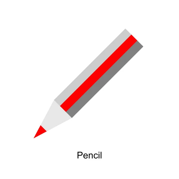 Значок Карандаша Векторная Графическая Иллюстрация Плоский Дизайн — стоковый вектор