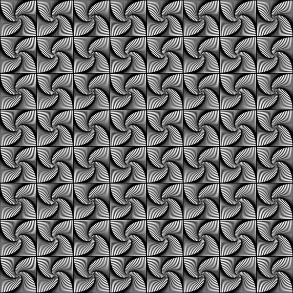 Patrón Vectorial Abstracto Blanco Negro Sin Costura Fondo Con Onda — Archivo Imágenes Vectoriales