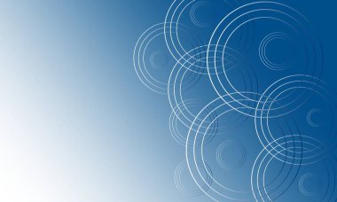 Parlayan neon daireler ile soyut mavi fütüristik arka plan. Vektör grafik illüstrasyon.