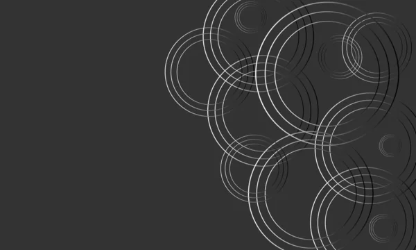 Αφηρημένο Σκούρο Φουτουριστικό Φόντο Λαμπερές Κύκλους Νέον Απεικόνιση Μαύρου Και — Διανυσματικό Αρχείο