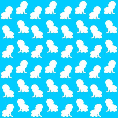 Bebekler emekleme ile vektör sorunsuz arka plan. 