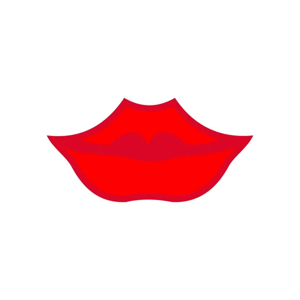 Όμορφα Γυναικεία Χείλη Εικονίδιο Ενός Διανυσματικού Προτύπου Απεικόνιση Εικονιδίου Αγάπης — Διανυσματικό Αρχείο