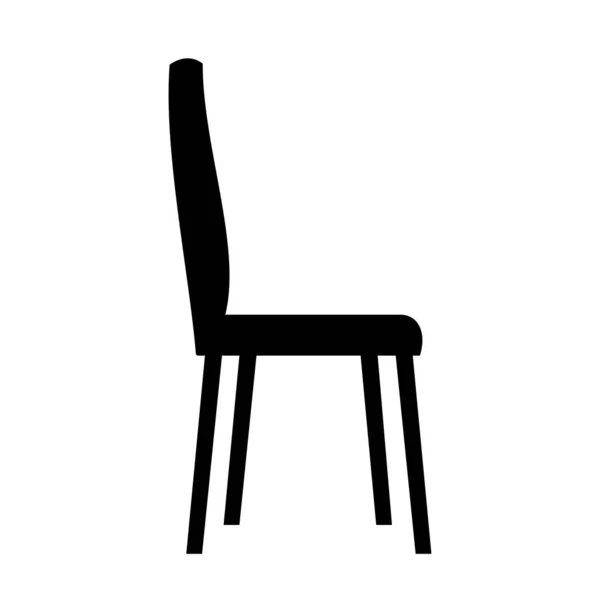 Sandalye Simgesi Beyaz Arka Planda Vektör Grafik Çizimi — Stok fotoğraf
