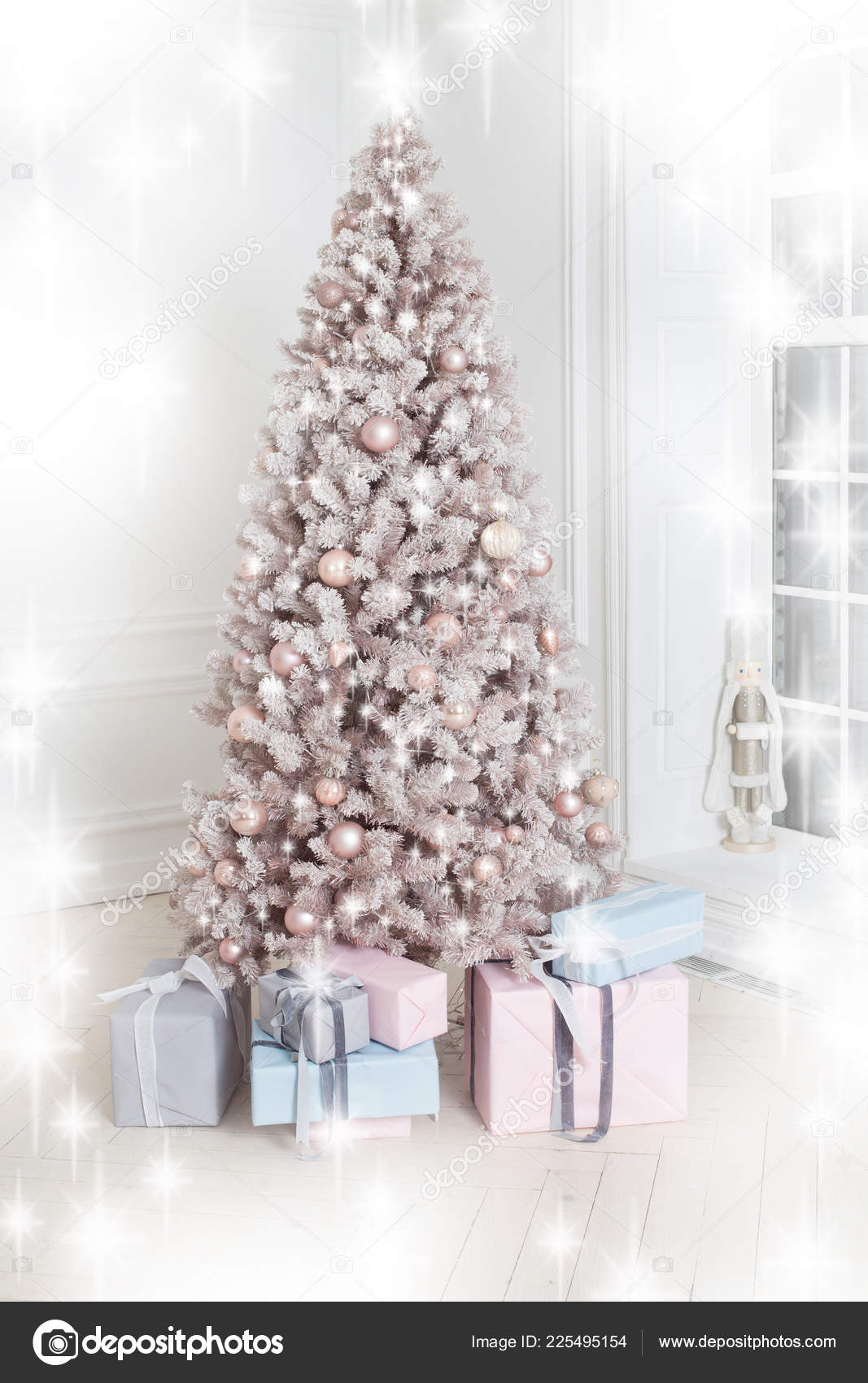 Hermosa Fiesta Decorado Árbol Navidad Regalos Decoración Árbol Navidad