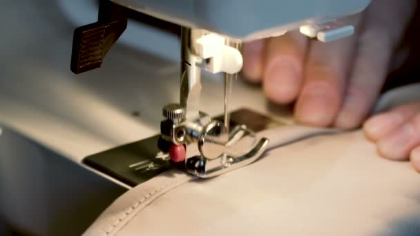 Working with sewing machine — Stock Video