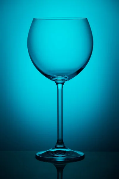 Wineglass on blue — Stock Photo, Image