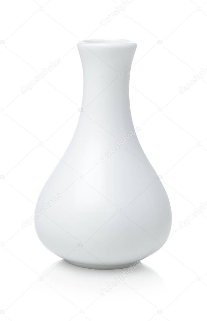 White vase isolated