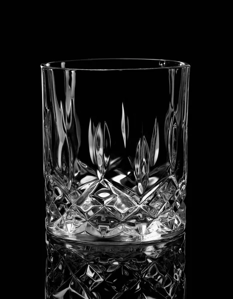 Whiskey glass on black — Stock Photo, Image