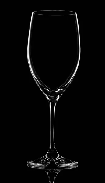 Vinho vazio em fundo preto — Fotografia de Stock
