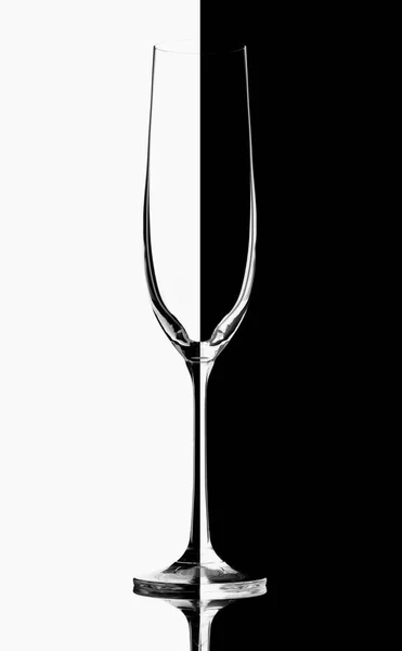 Wineglass on white black background — Stock Photo, Image