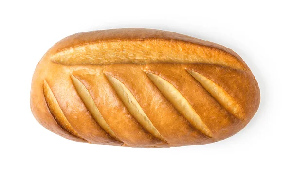 Verse Lange Brood Geïsoleerd Wit Uitzicht Van Bovenaf — Stockfoto