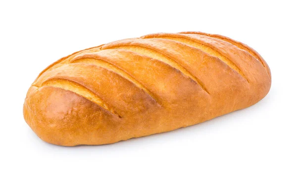 Lekkere Tarwe Lang Brood Geïsoleerd Een Witte Achtergrond — Stockfoto