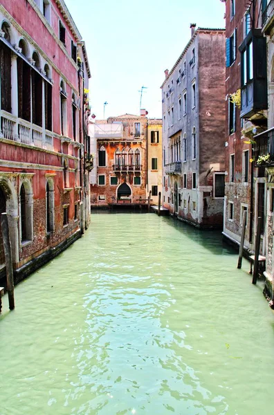 Egy Csendes Üres Canal Velence Olaszország — Stock Fotó
