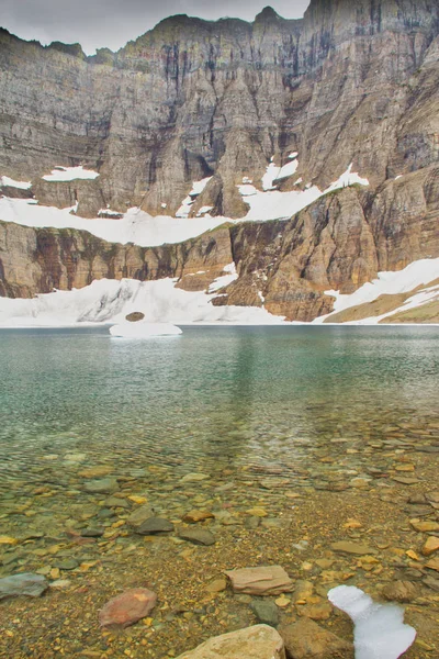 Fenséges Kilátás Nyílik Jéghegy Glacier Nemzeti Park Egy Úszó Jéghegy — Stock Fotó