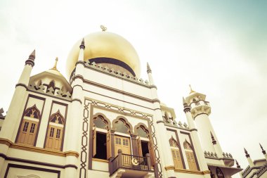 Gündüz resim küçük Arabistan bölgesinde Singapur'da Sultan Camii.