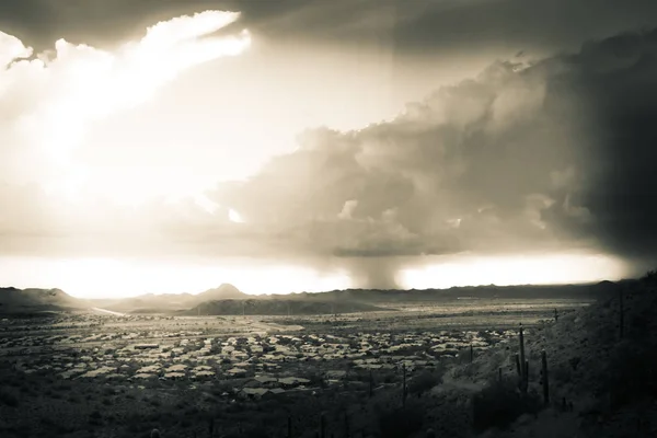 Ein Monsunsturm über arizona — Stockfoto