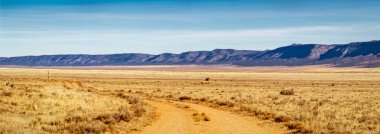 Çöl Panoraması 'nda kavisli Dirt Road