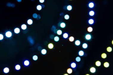 Bokeh efekti ile soyut kavisli ışıklar