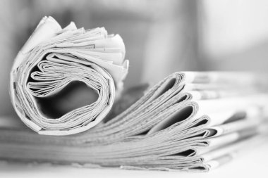 Gazeteler. Katlanmış ve haddelenmiş kağıtları News (Haberler, makaleler)