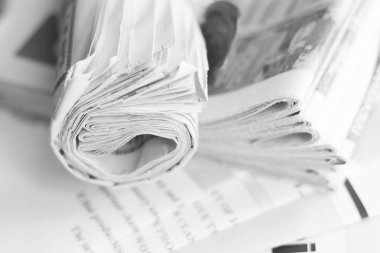 Gazeteler. Katlanmış ve haddelenmiş kağıtları News (Haberler, makaleler)