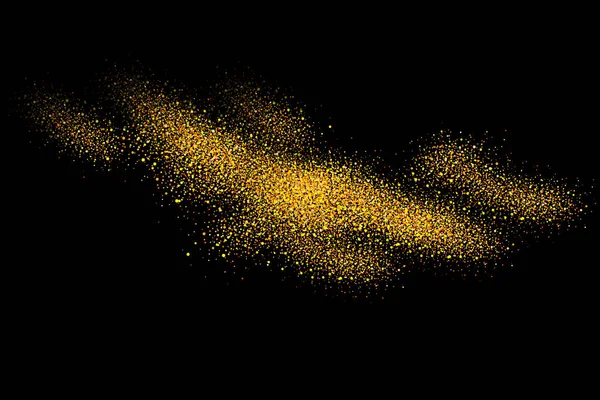 Взрыв Золотых Блёсток Всплески Золотых Частиц Абстрактная Зернистая Текстура Черном — стоковое фото
